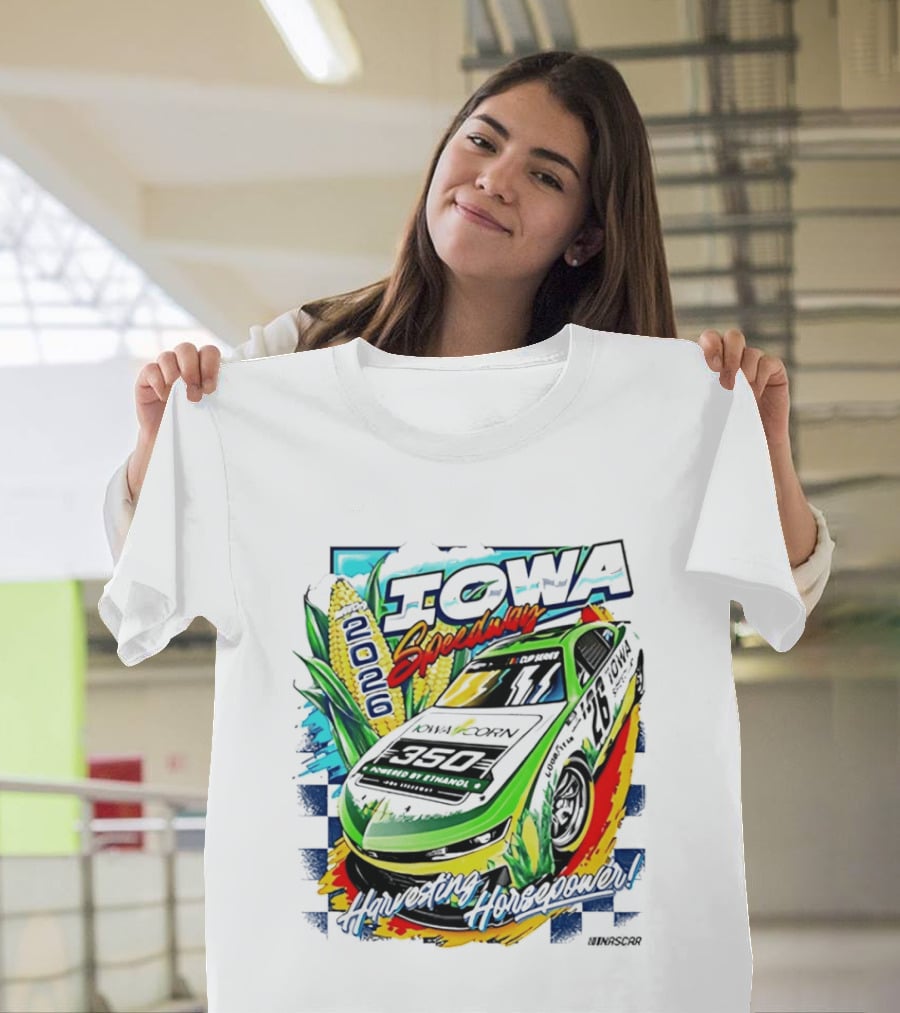 Iowa Speedway Harvesting Horsepower 2026 Iowa Corn 350 NASCAR T-Shirt