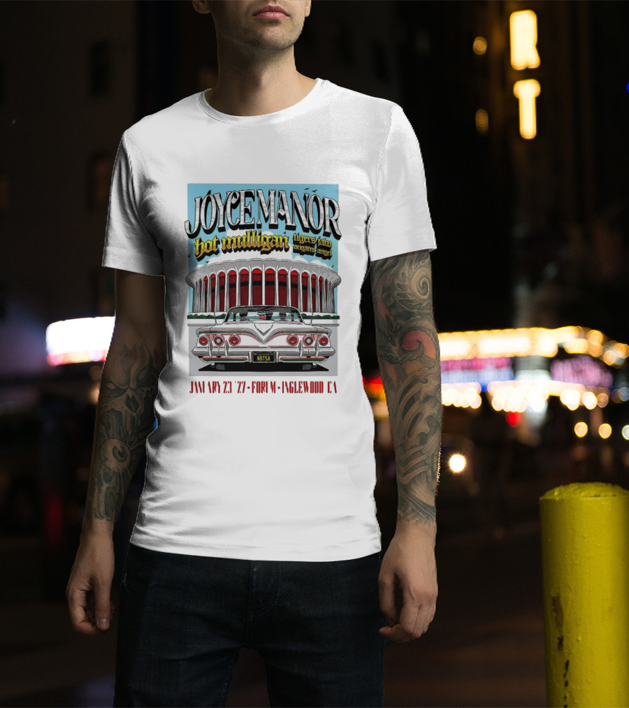 Joyce Manor Hot Mulligan Tigers Jaw Origami Angel Inglewood CA Jan 23 2027 Concert Event T-Shirt