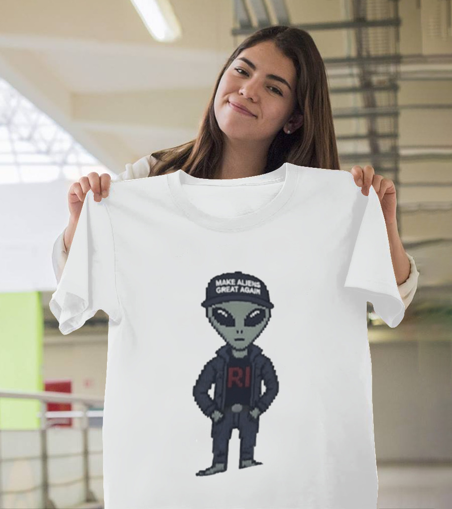 Make Aliens Great Again RI Pixel T-Shirt