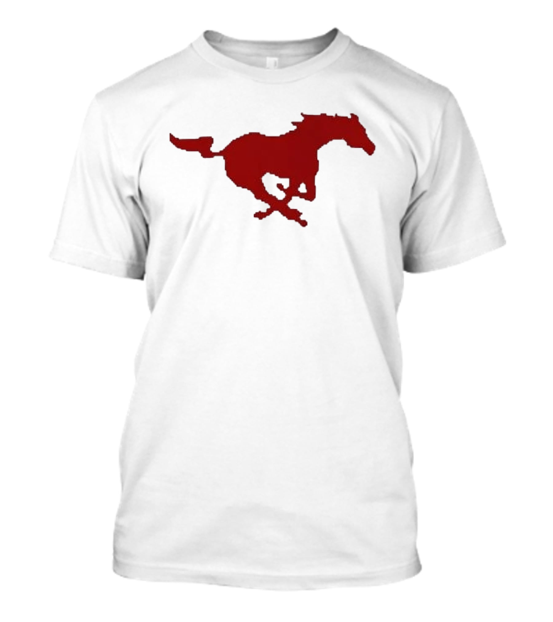 Mustang Red Galloping Horse T-Shirt