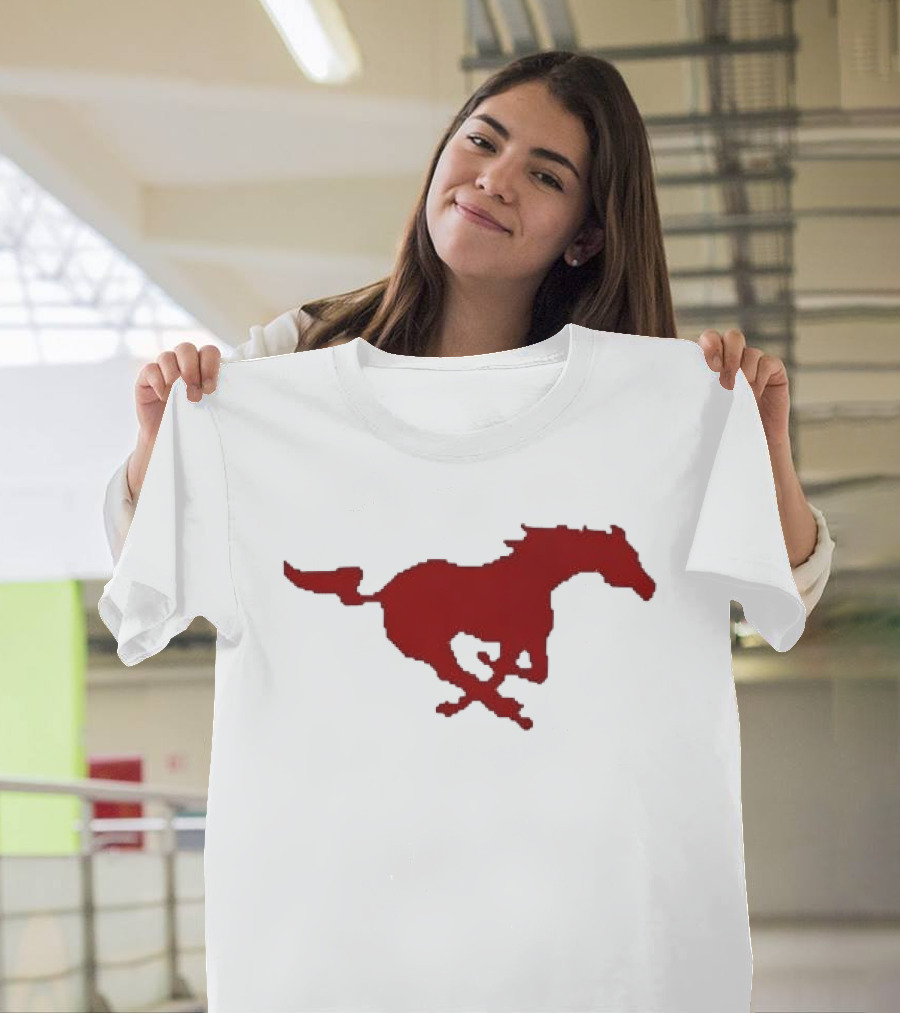 Mustang Red Galloping Horse T-Shirt