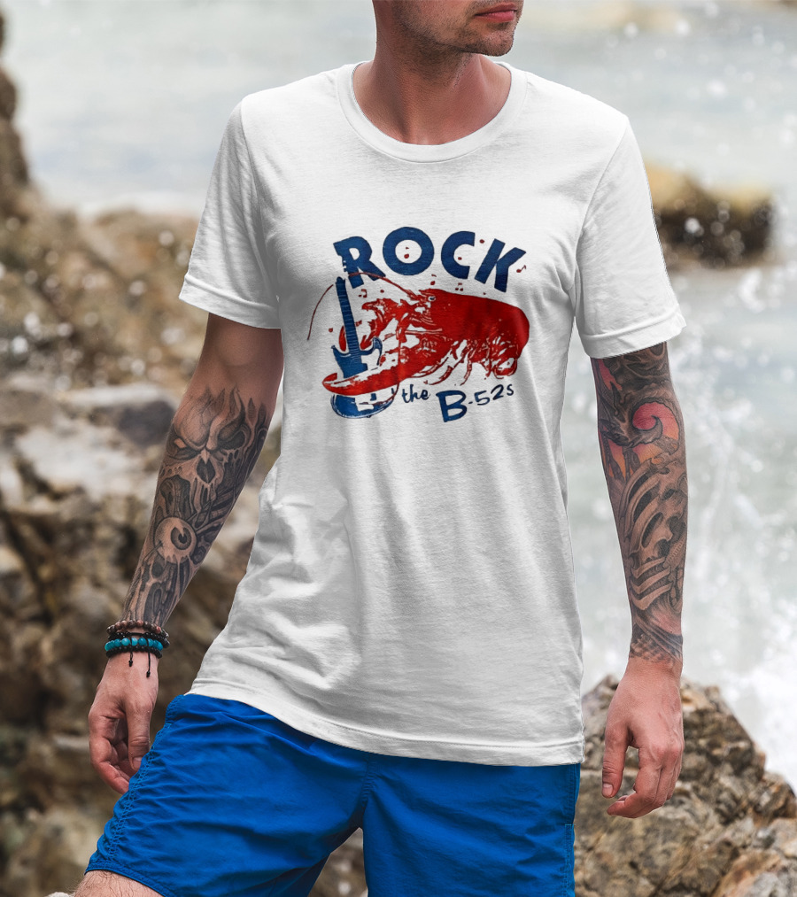 Rock The B 52s Lobster Guitar Music T-Shirt