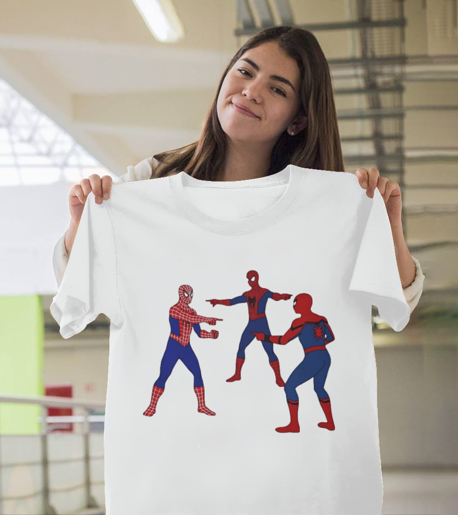 Spiderman Pointing Meme Marvel Superhero Comic Book Iconic Scene 2026 T-Shirt