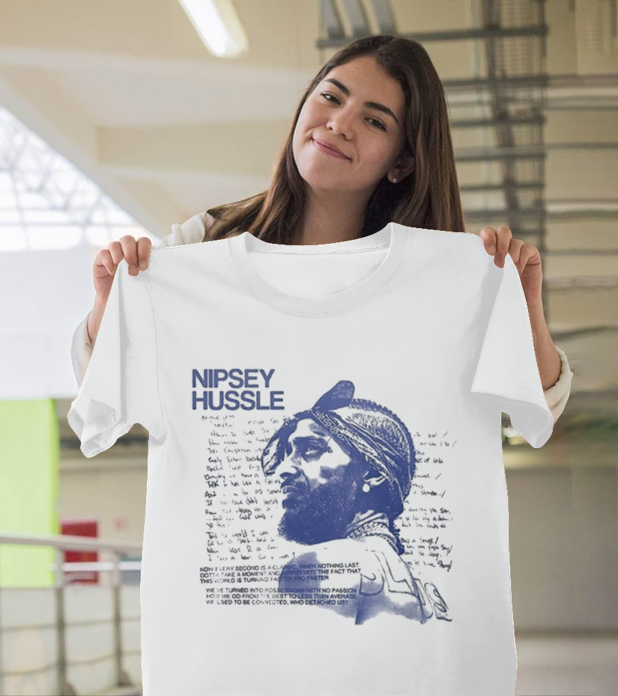 Nipsey Hussle Prolific Edition Blue Typography Profile T-Shirt