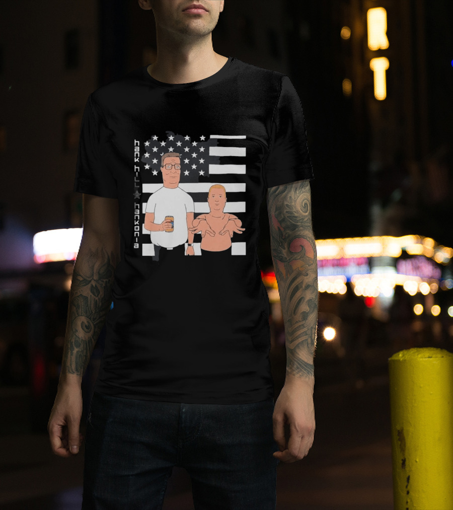 Hank Hill Hankonia American Flag Stars Stripes Characters T-Shirt