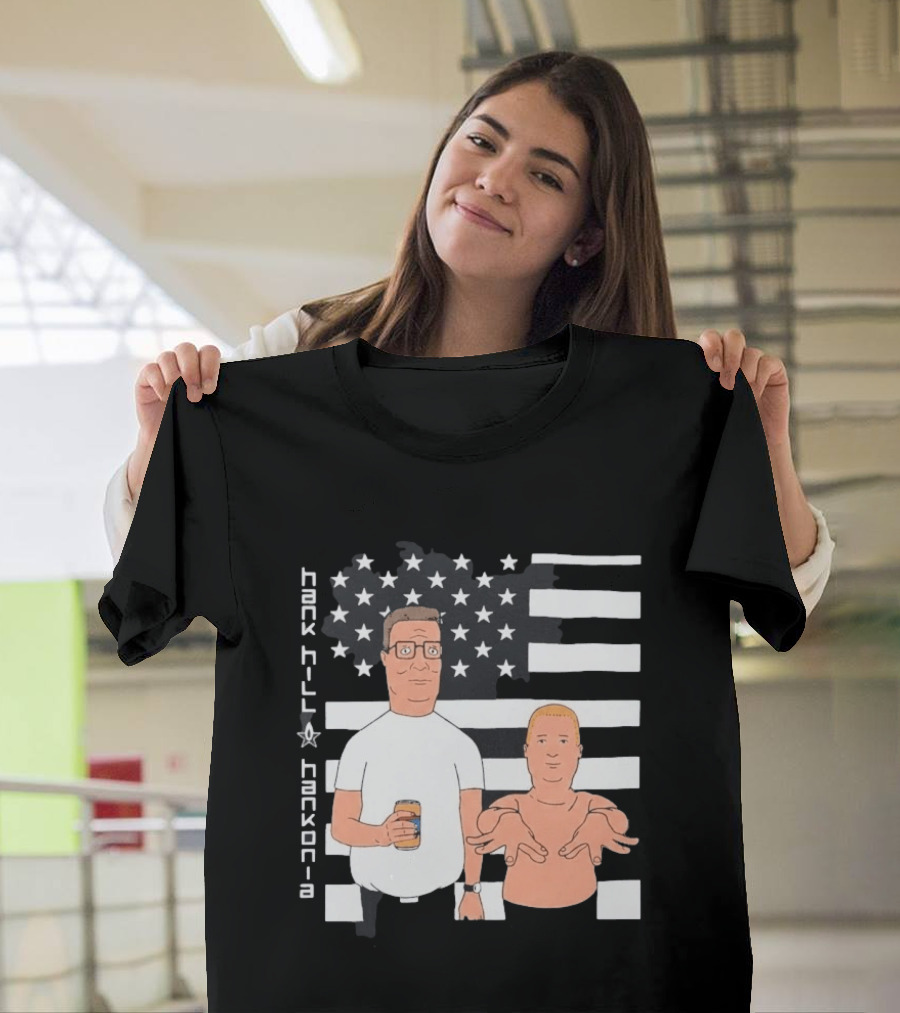 Hank Hill Hankonia American Flag Stars Stripes Characters T-Shirt