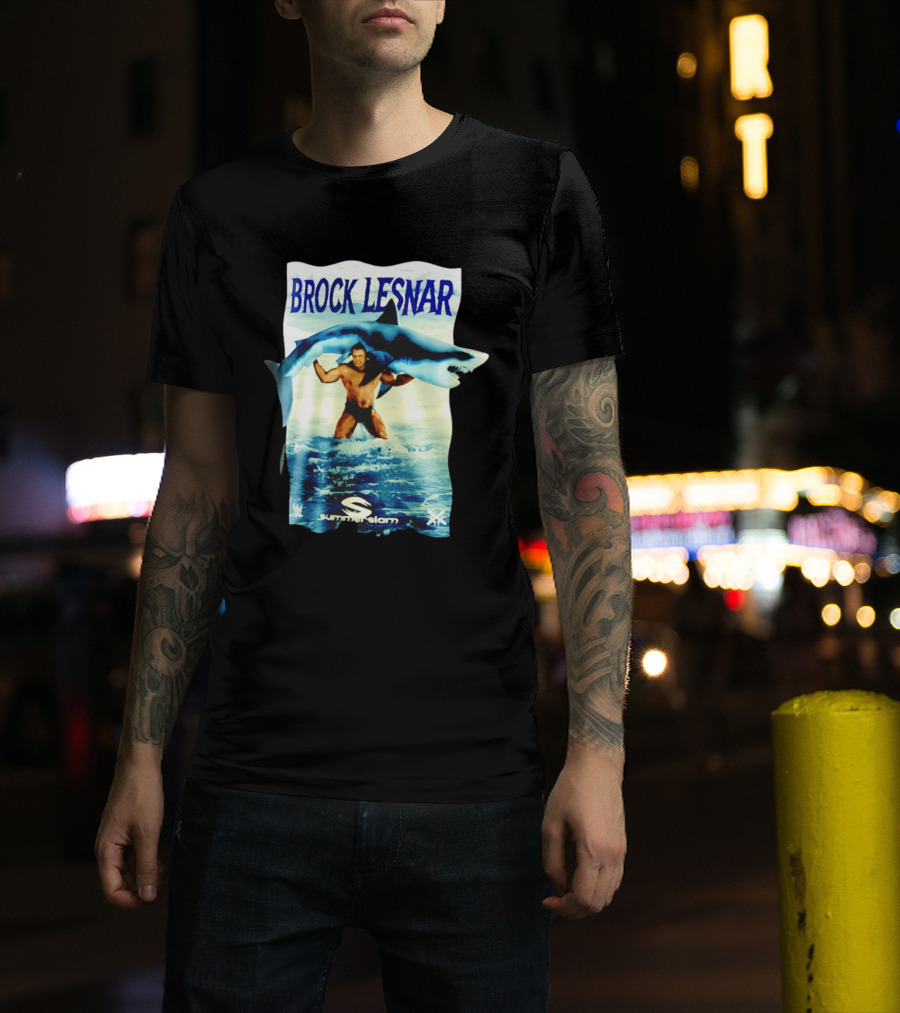 Brock Lesnar SummerSlam 2003 Shark WWE Wrestling Event T-Shirt