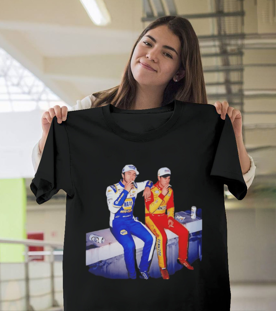 Chase Elliott Joey Logano Smoking NAPA Shell Pennzoil Hendrick Carscom T-Shirt