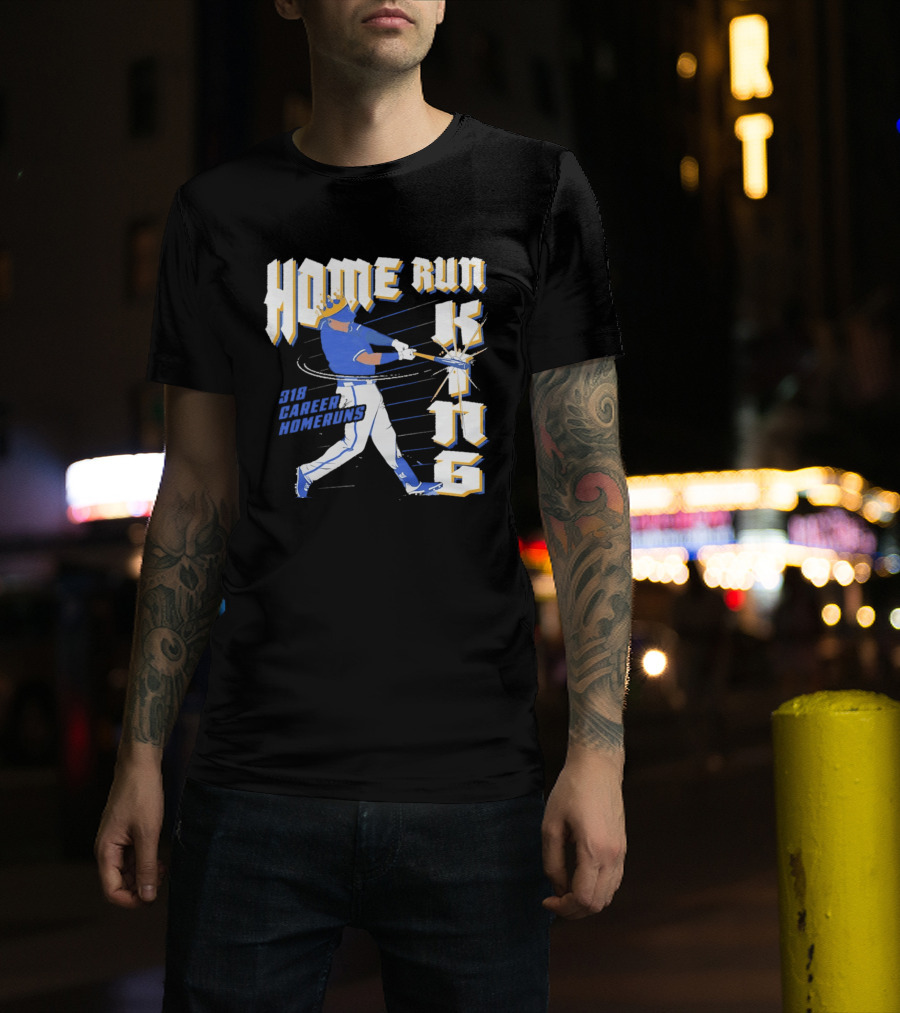Kansas City Royals Home Run King 318 Career Homeruns Player With Crown T-Shirt