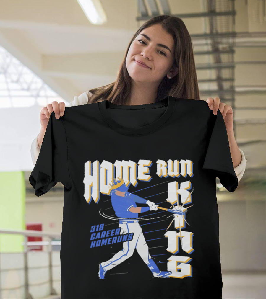 Kansas City Royals Home Run King 318 Career Homeruns Player With Crown T-Shirt