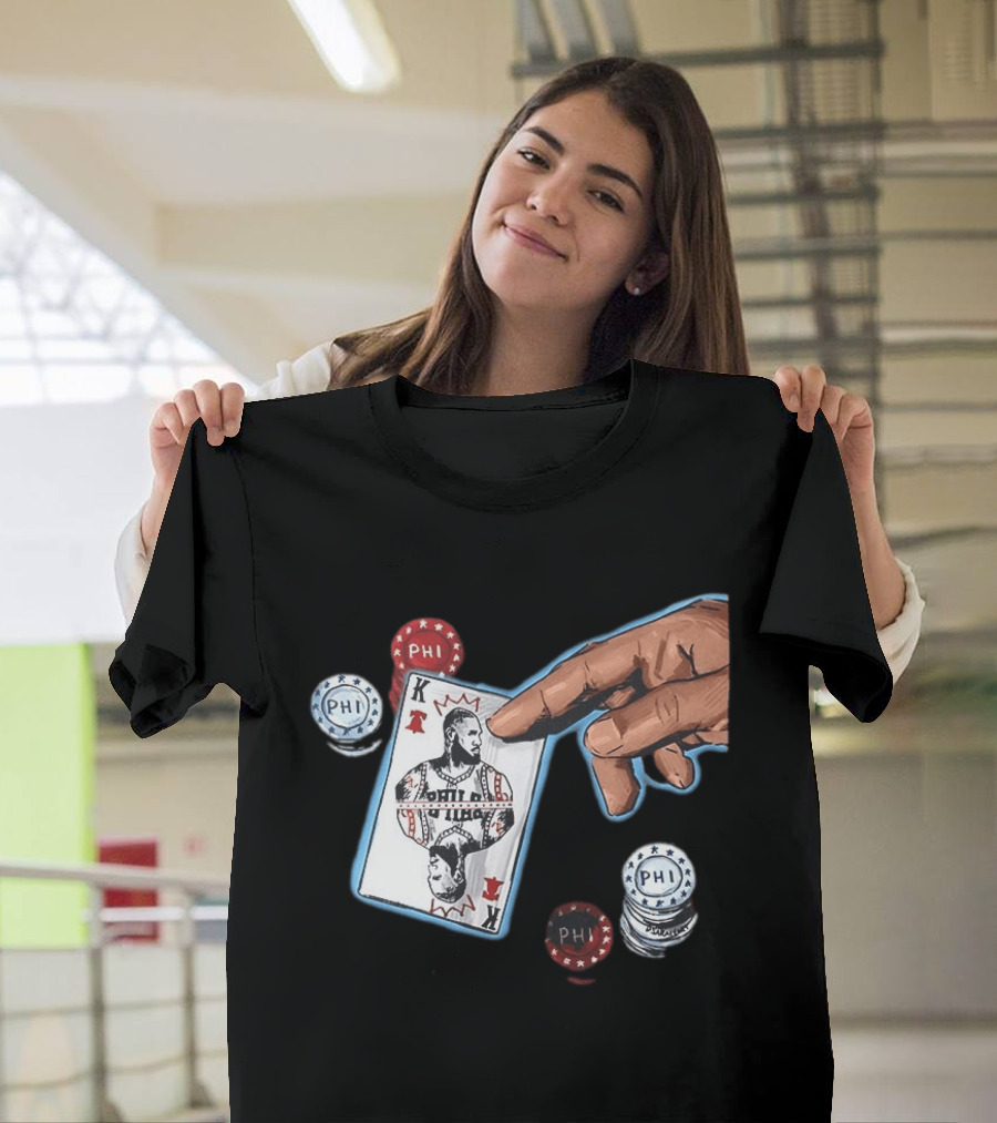 Philadelphia 76ers LeBron James King Playing Card Poker Chip NBA PHI T-Shirt