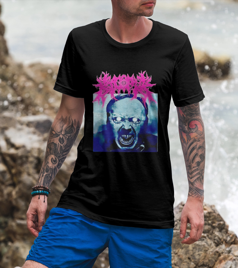 Gore Demon Face Glowing Eyes Death Metal Band T-Shirt