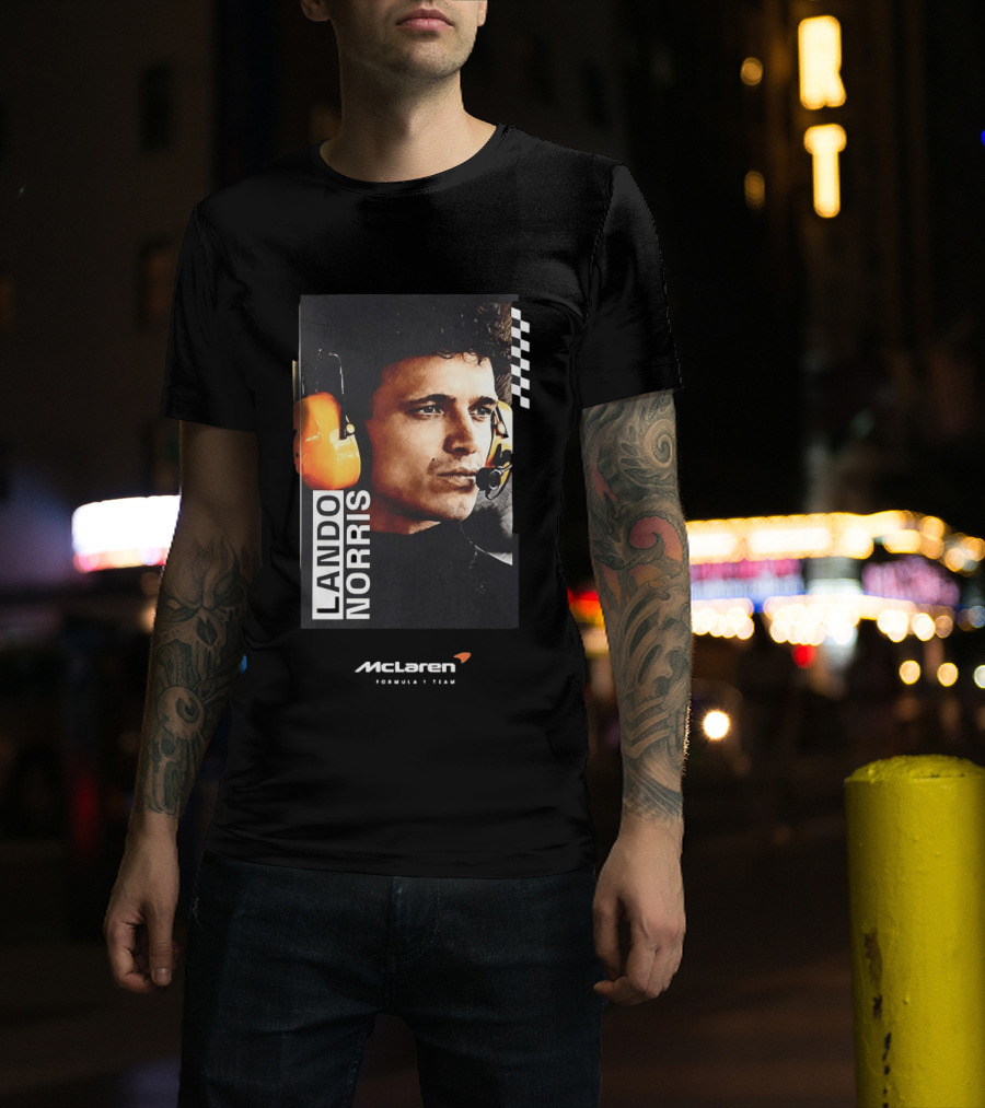 Lando Norris McLaren Formula 1 Team Racing Headset T-Shirt