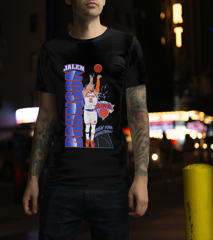 New York Knicks Jalen Brunson Basketball Number 11 T-Shirt