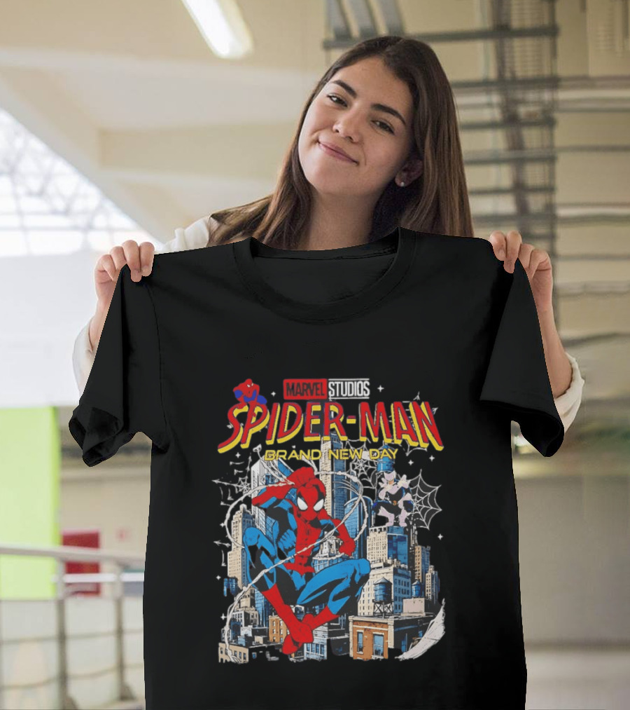Marvel Studios Spider Man Brand New Day Web Hero City Swing Superhero T-Shirt