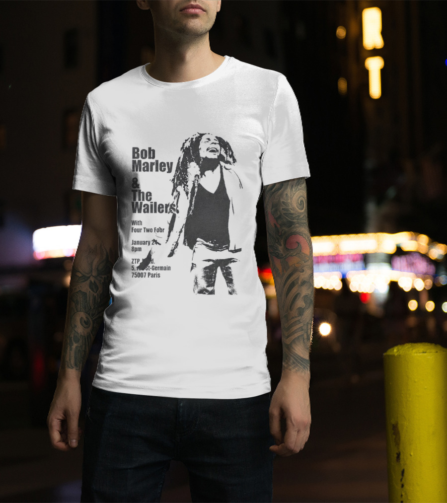 Bob Marley And The Wailers Hurricane Wisdom Kingston Jamaica Performance T-Shirt