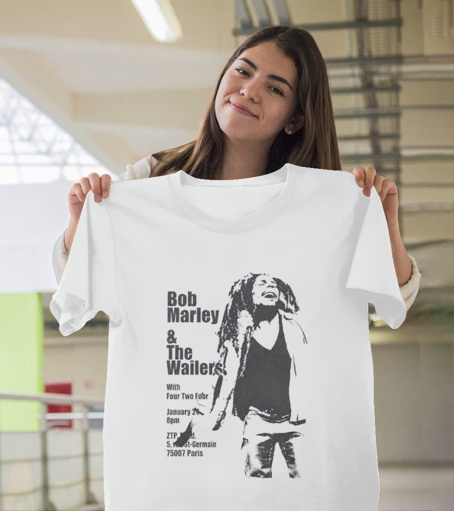 Bob Marley And The Wailers Hurricane Wisdom Kingston Jamaica Performance T-Shirt