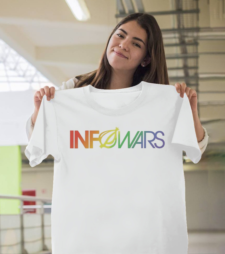 Infowars Alex Jones News Media Rainbow T-Shirt