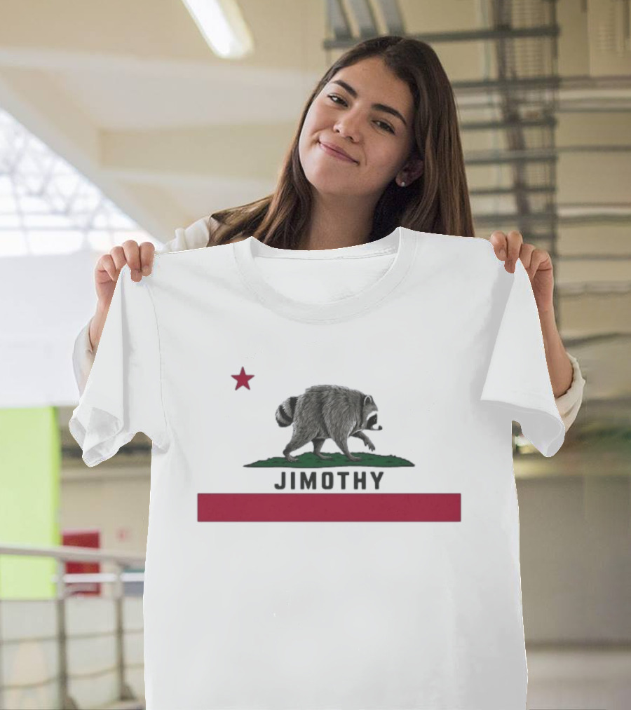 Jimothy Raccoon Republic Flag Star And Raccoon T-Shirt