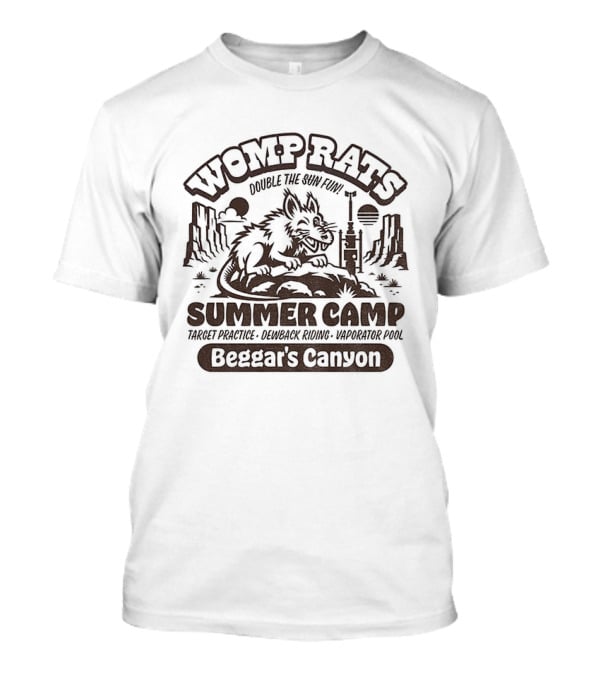 Womp Rats Summer Camp Double The Sun Fun Beggar's Canyon Adventure Scene T-Shirt