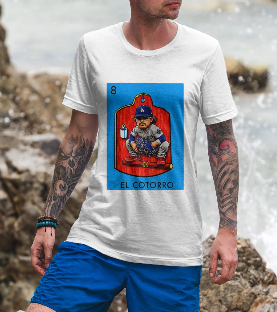Joe Kelly Dodgers El Cotorro Loteria Card 8 T-Shirt