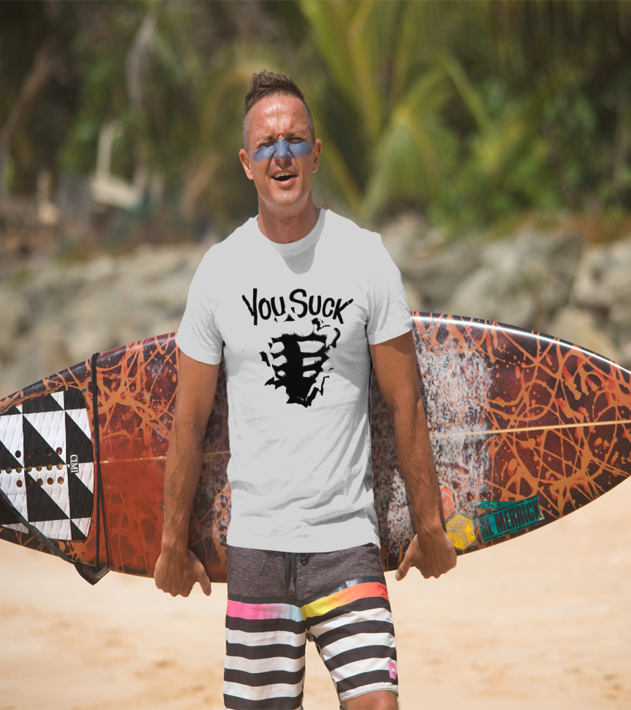 You Suck Horror Skeleton Ribcage T-Shirt