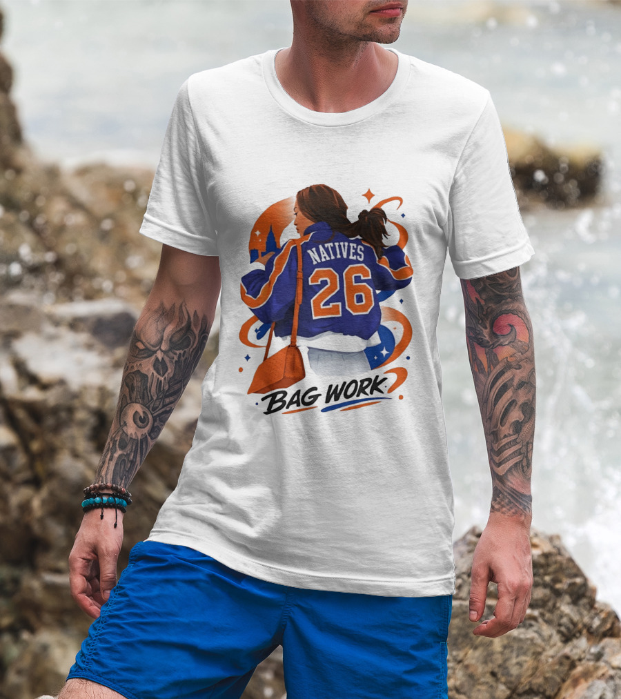 Jordyn Natives 26 Bag Work New York Knicks T-Shirt