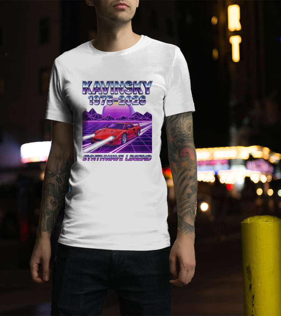 Kavinsky 1975 2026 Synthwave Legend Vaporwave Retro Car Aesthetic T-Shirt