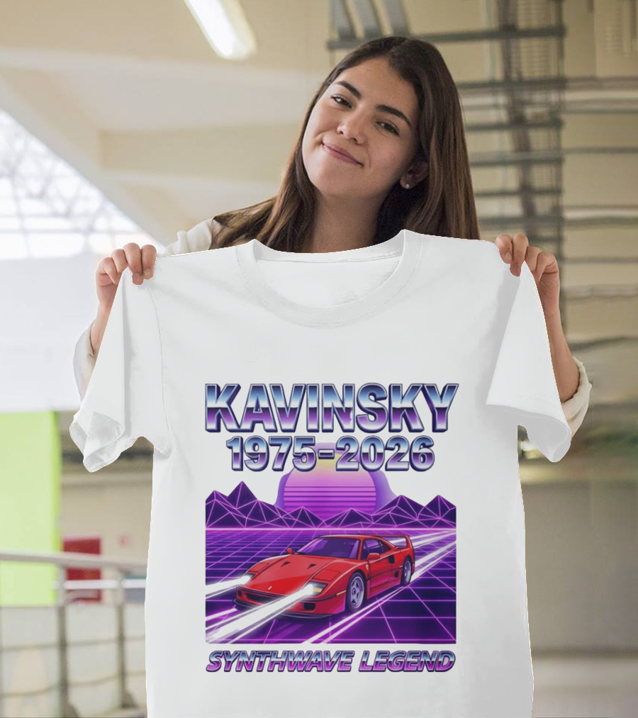 Kavinsky 1975 2026 Synthwave Legend Vaporwave Retro Car Aesthetic T-Shirt