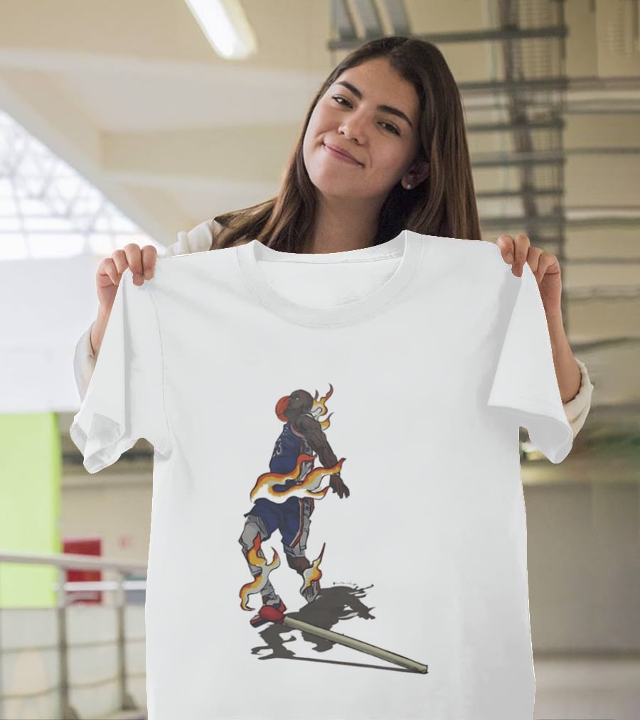 LeBron James 76ers Basketball Flame Dunk 23 T-Shirt
