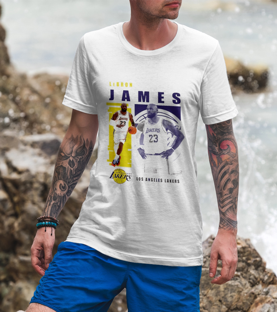 LeBron James Los Angeles Lakers Basketball Highlights 23 T-Shirt