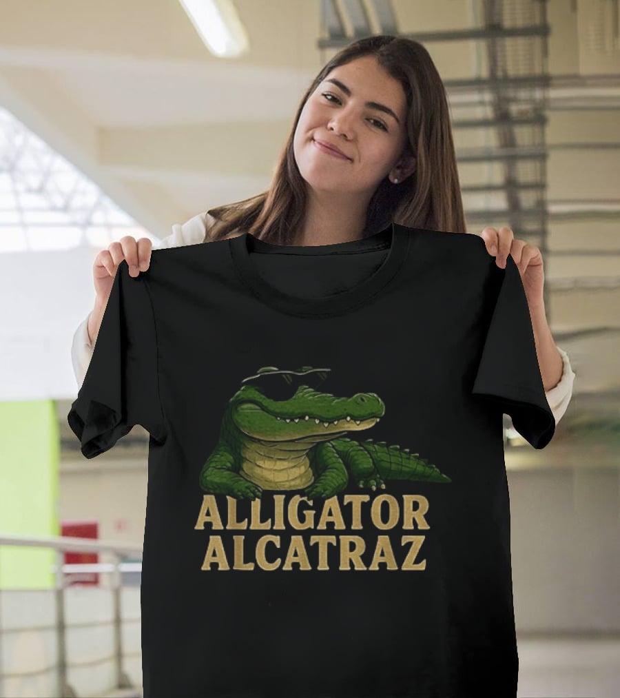 Alligator Alcatraz Sunglasses Meme Florida Humor T-Shirt
