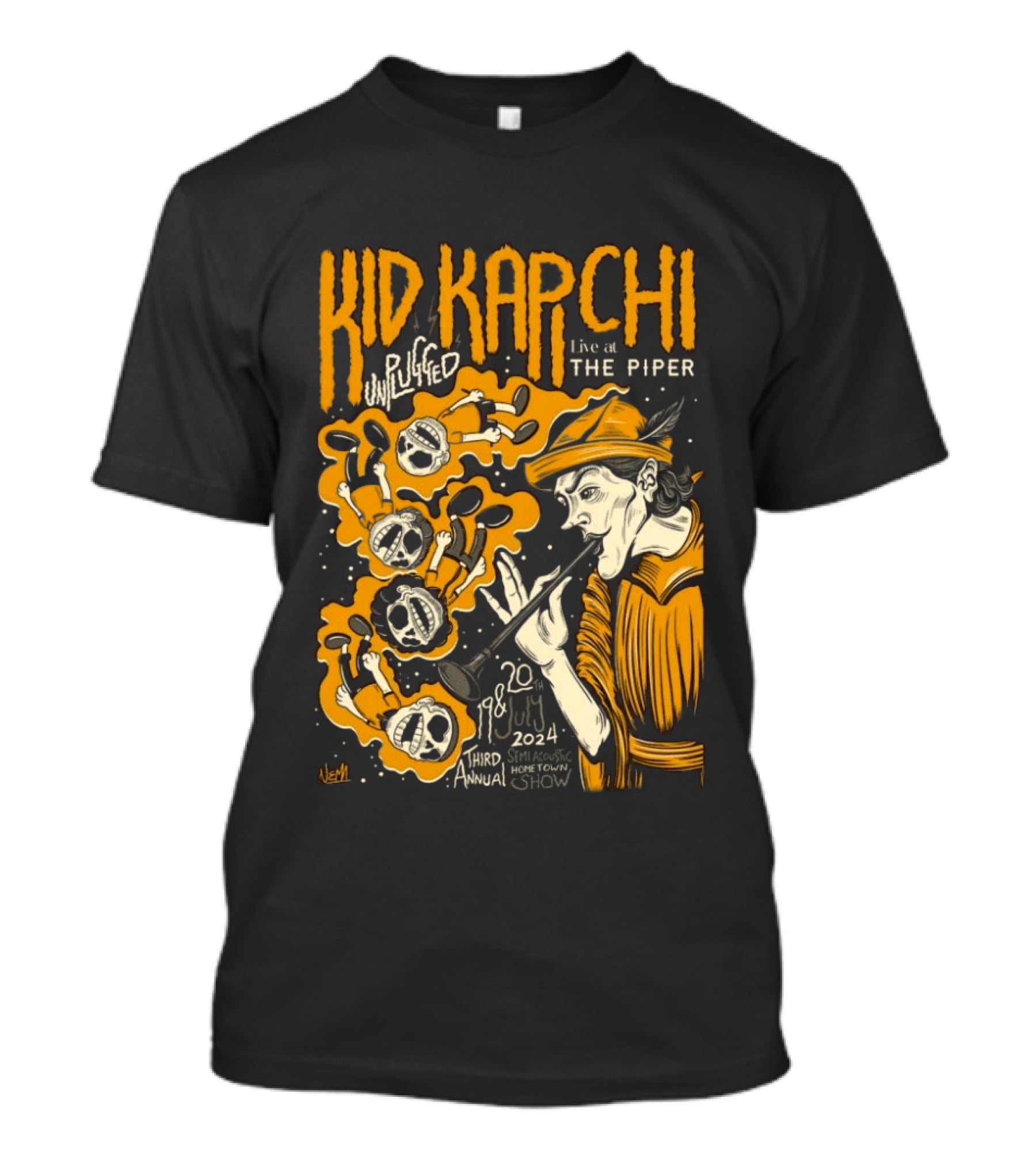 Kid Kapichi Unplugged Live The Piper July 19 20 2024 Semi Acoustic Hometown Show T-Shirt