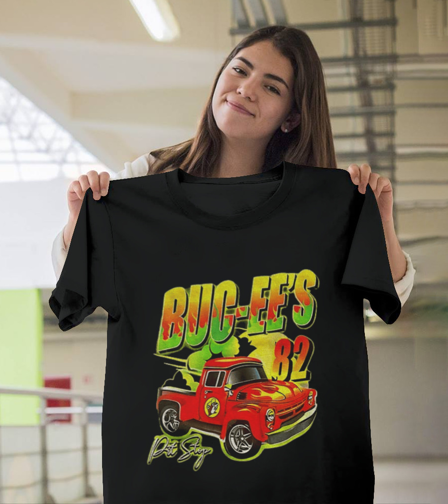 Buc Ee's 82 Pit Stop Vintage Red Truck T-Shirt
