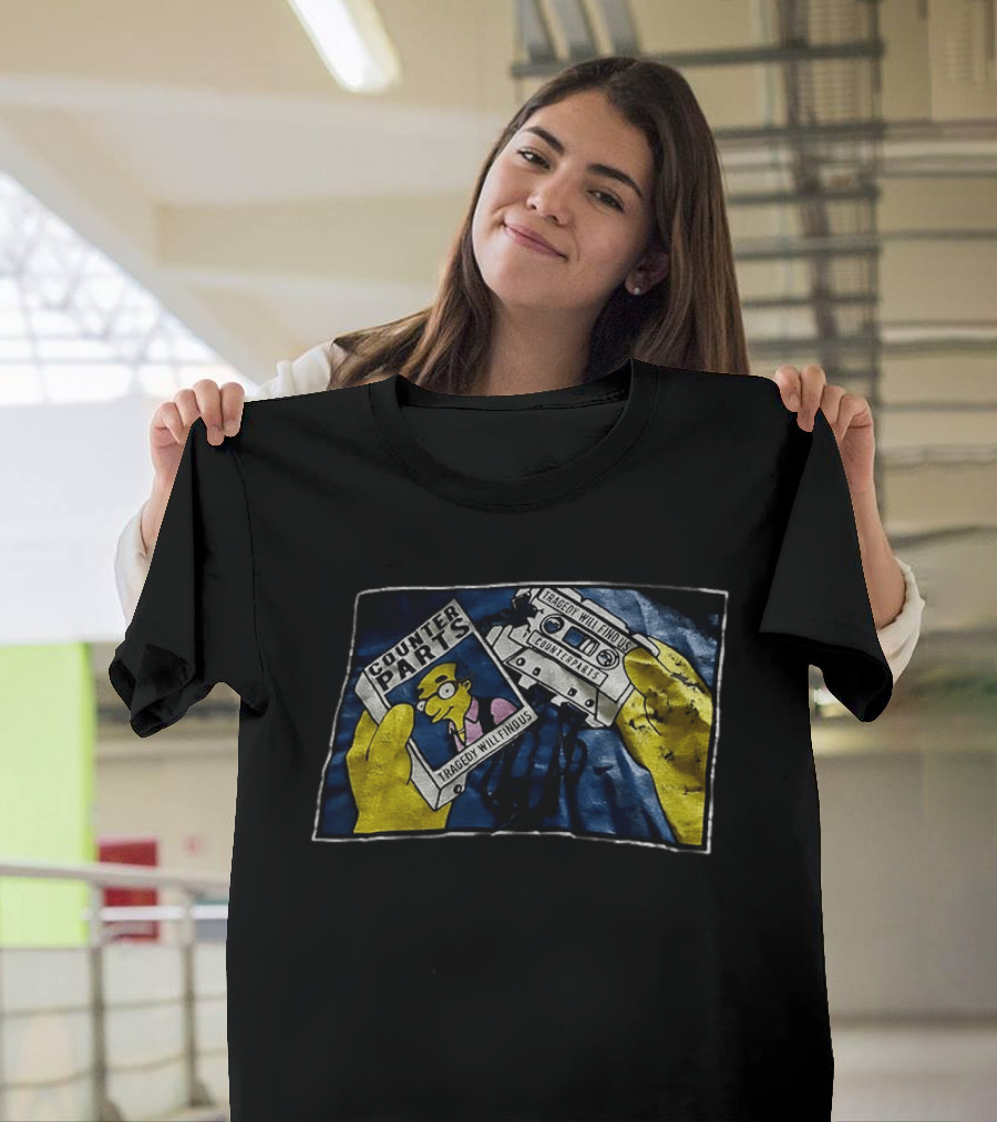 Counterparts Tragedy Will Find Us Cassette Tape Cartoon T-Shirt