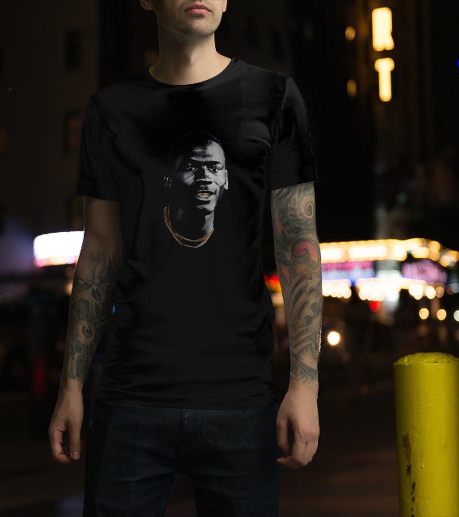Michael Jordan Big Head Gold Teeth Chicago Bulls NBA Basketball T-Shirt