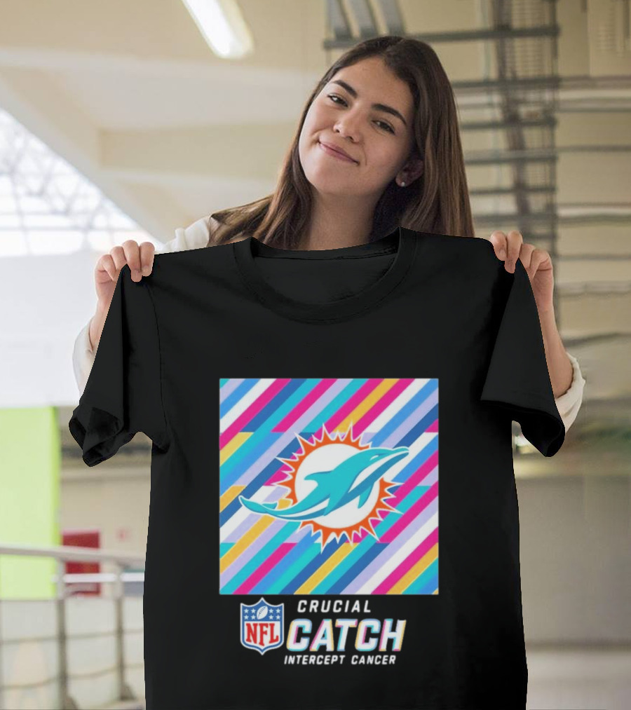 Crucial Catch Intercept Cancer NFL Miami Dolphins 2024 T-Shirt