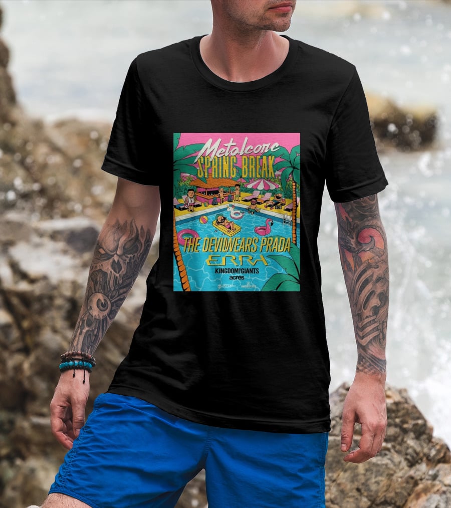 Metalcore Spring Break The Devil Wears Prada ERRA Kingdom Of Giants Acres Tour 2025 T-Shirt