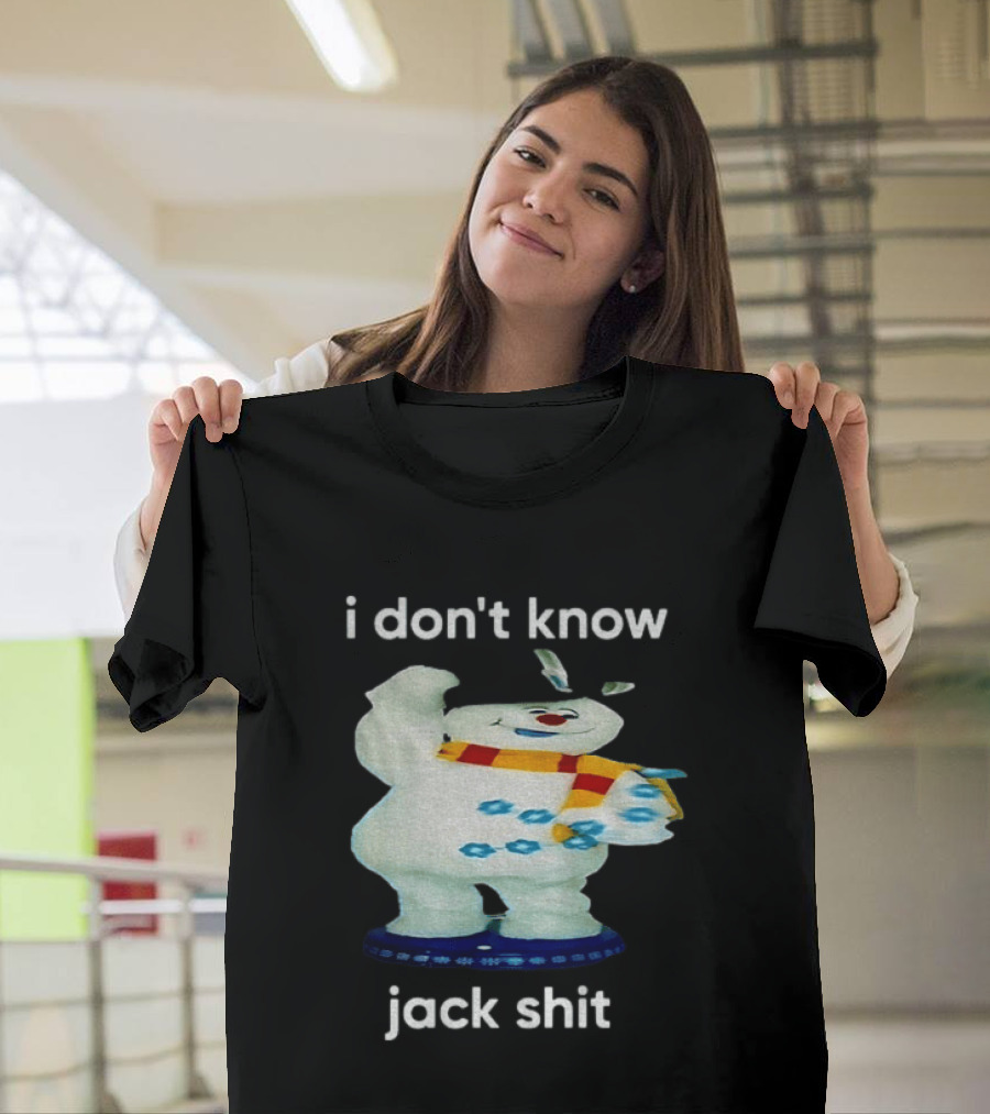 I Don't Know Jack Shit Snowman Scarf Spinning Gemmy T-Shirt