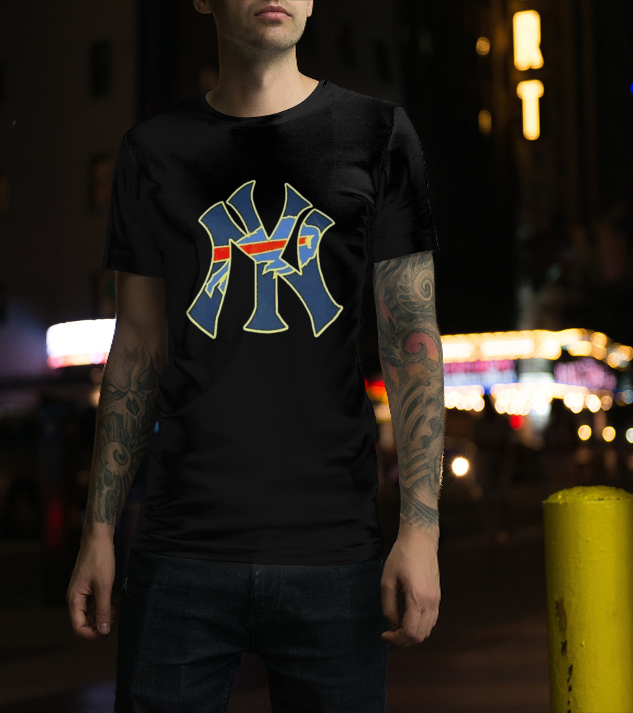 New York Yankees Buffalo Bills Collaboration T-Shirt