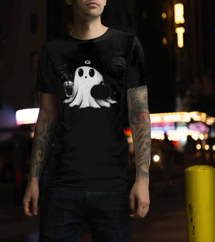 Halloween Green Bay Packers Ghost Pumpkin Football Fan Merchandise T-Shirt