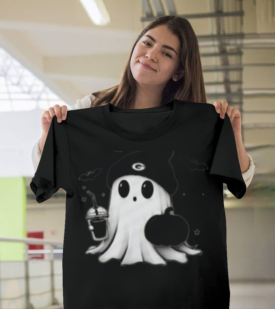 Halloween Green Bay Packers Ghost Pumpkin Football Fan Merchandise T-Shirt