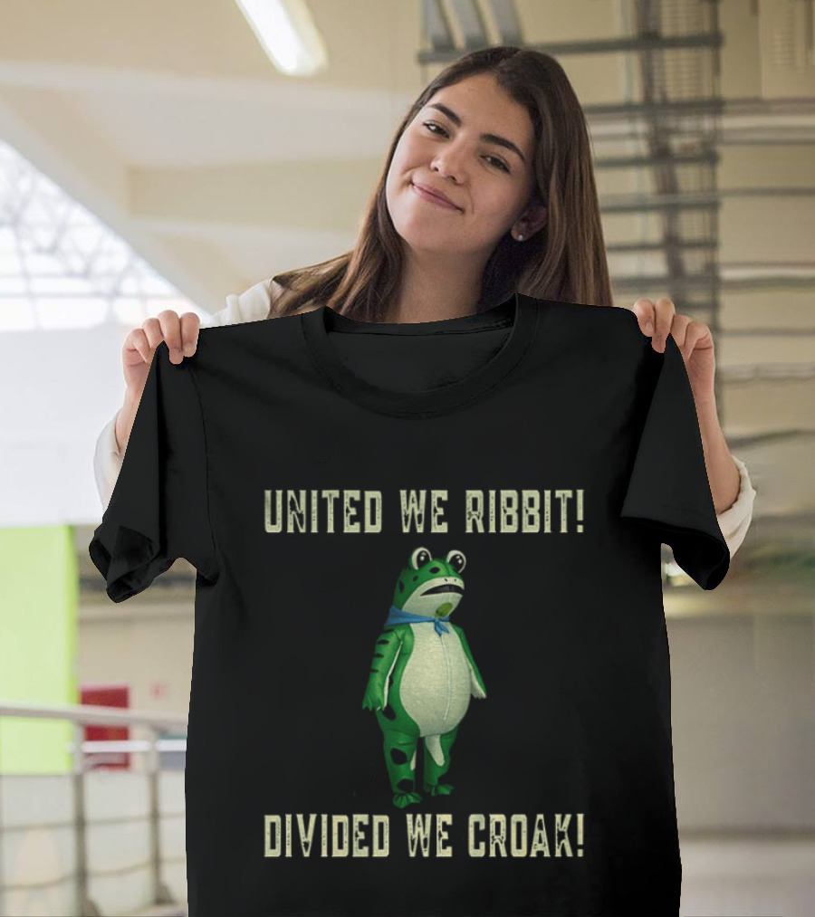 United We Ribbit Divided We Croak Frog Of Portland 2025 T-Shirt