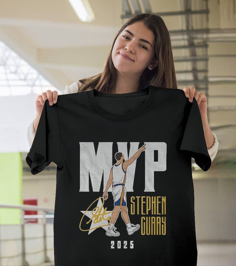 Stephen Curry MVP 2025 Basketball Champion Star Signature T-Shirt