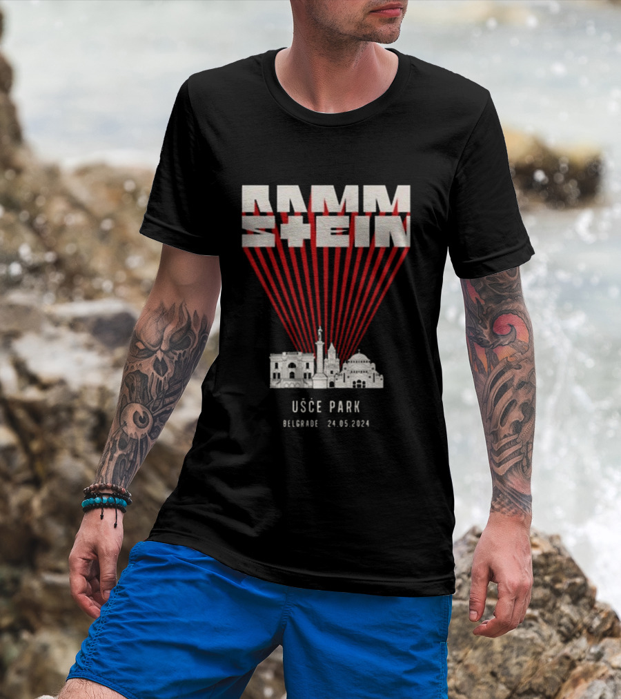 Rammstein Usce Park Belgrade 24 5 2024 Europe Stadium Tour T-Shirt
