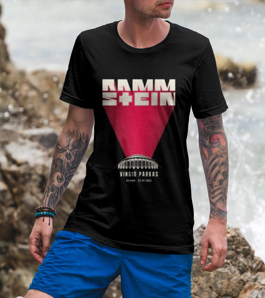 Rammstein Vingio Parkas Vilnius 22 05 2023 Tour Event T-Shirt