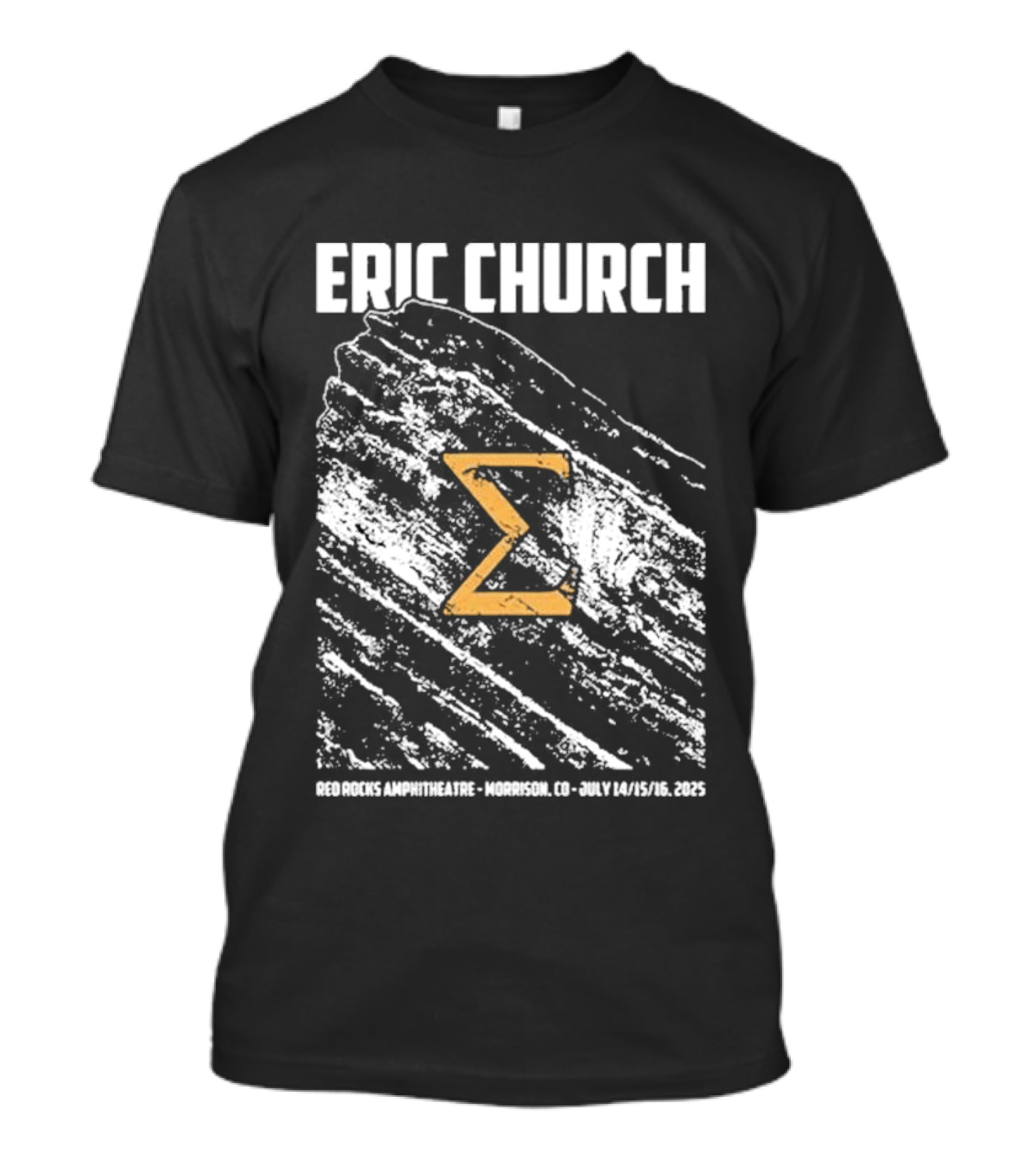 Eric Church Red Rocks Amphitheater Morrison July 14 16 2025 Sigma Symbol Event T-Shirt