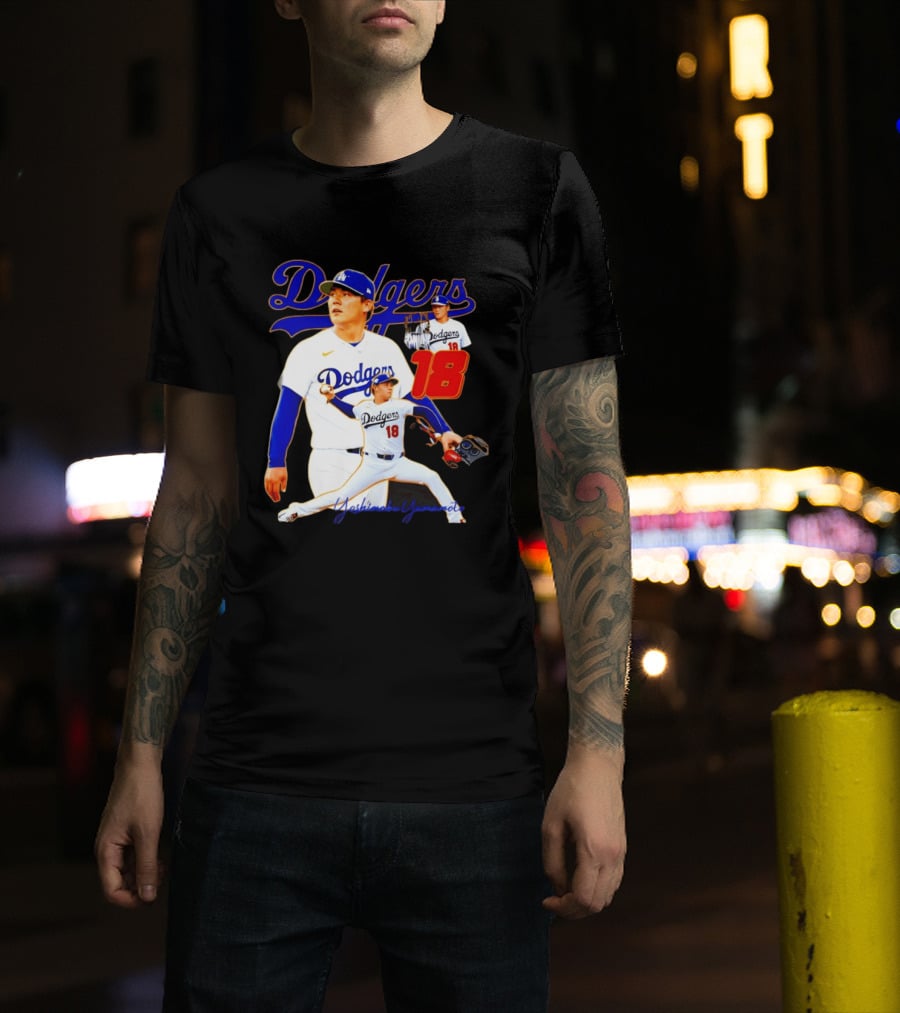 Los Angeles Dodgers Yoshinobu Yamamoto 18 Baseball 2026 T-Shirt