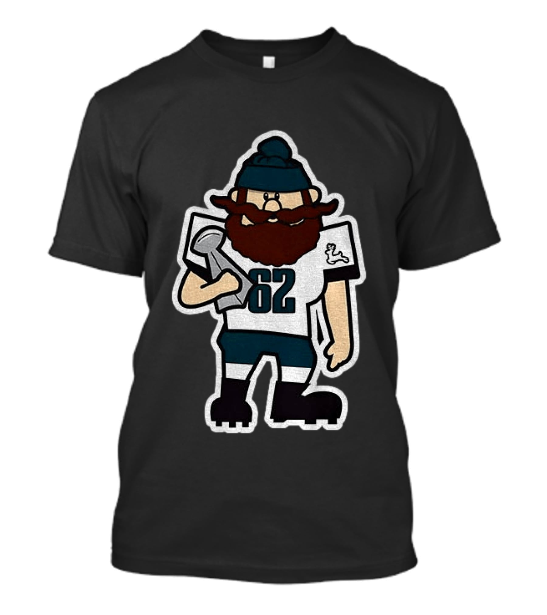 Yukon Cornelius 62 Philadelphia Eagles Football Trophy T-Shirt