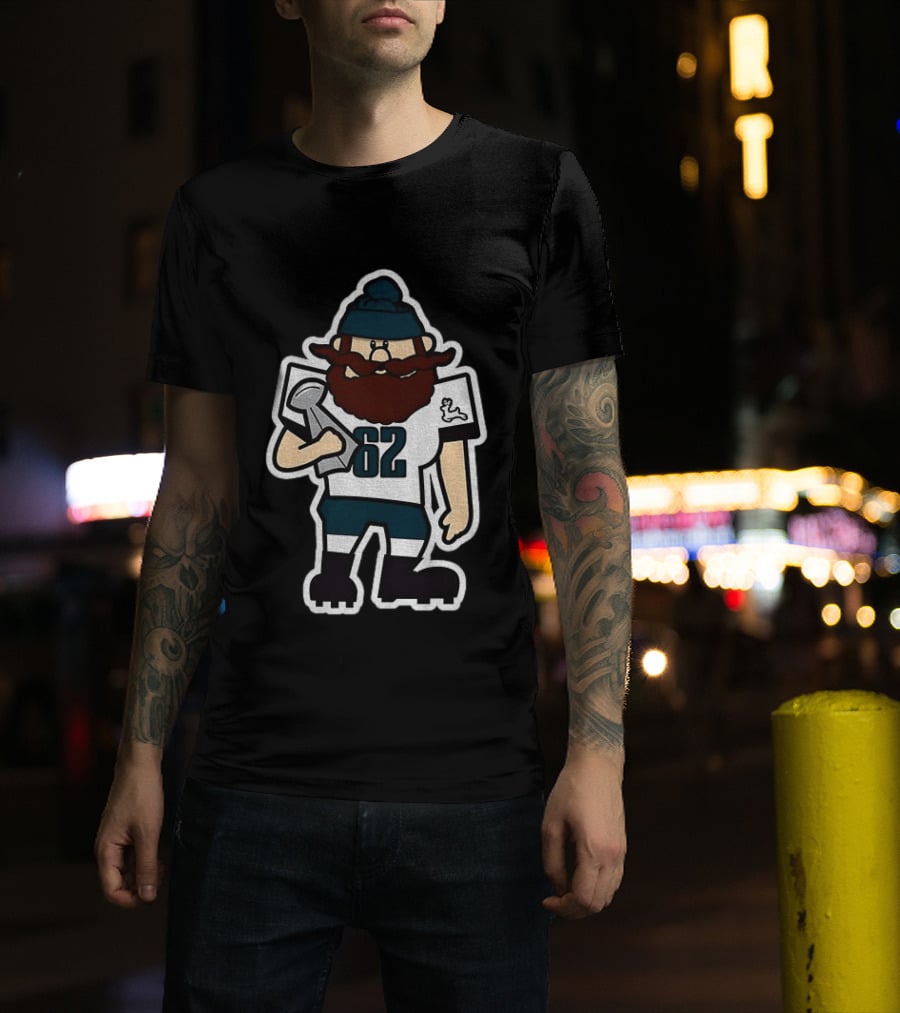 Yukon Cornelius 62 Philadelphia Eagles Football Trophy T-Shirt